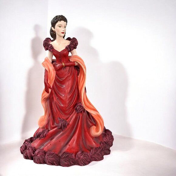 Gone With The Wind SCARLETT RED DRESS San Francisco Music Box Scarlett's - Picture 3 of 13